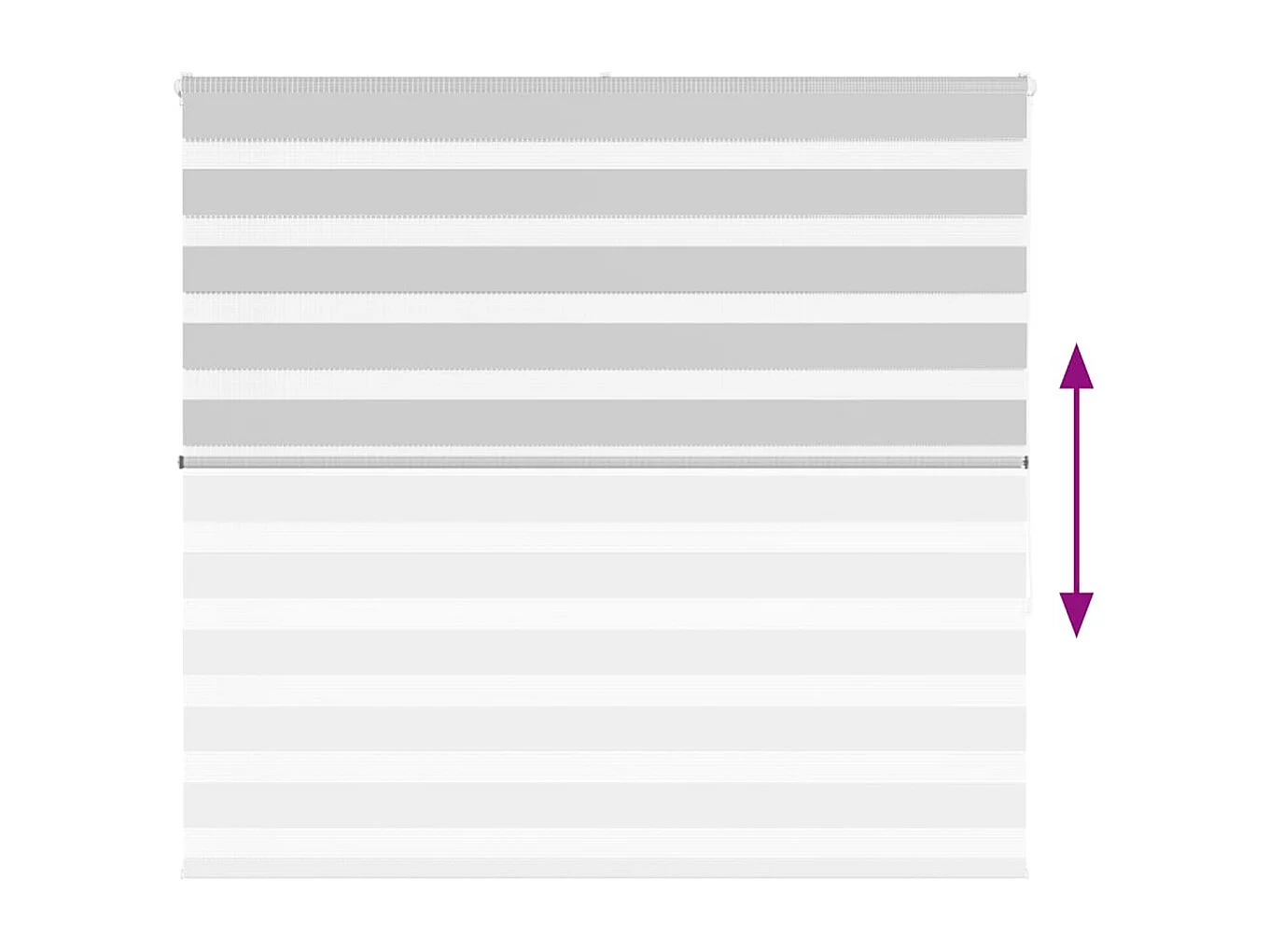 Store zèbre gris clair largeur du tissu 155,9 cm polyester