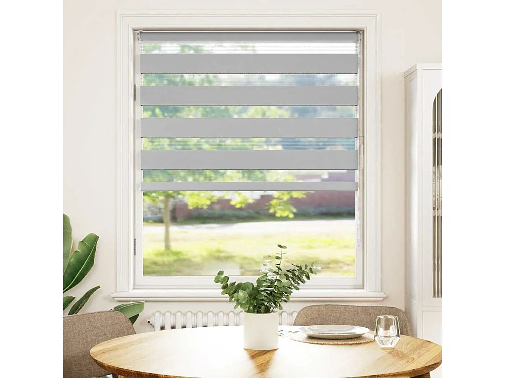 Store zèbre gris clair largeur du tissu 95,9 cm polyester