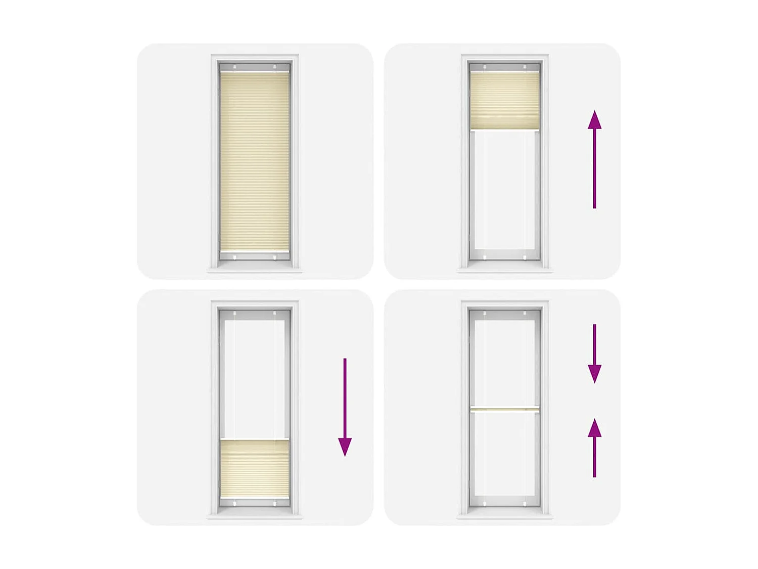 Estor Plisado crema 70x200 cm Tela Ancho 69,4 cm Poliéster
