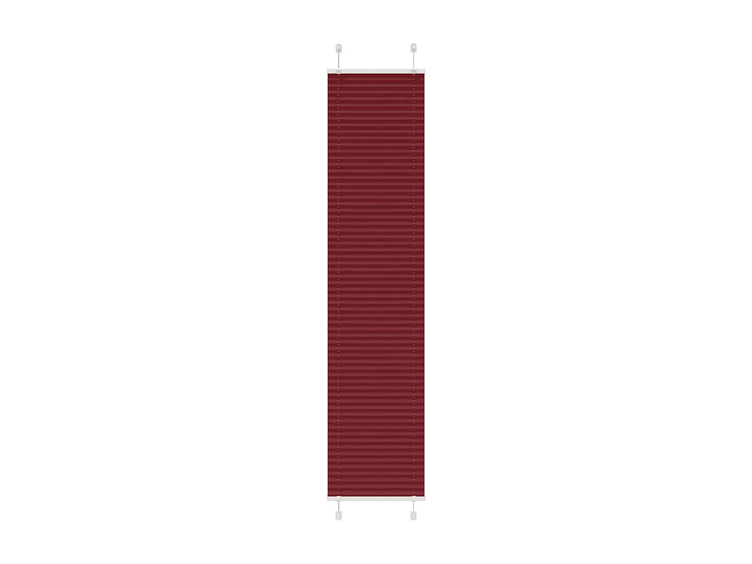 Store plissé rouge bordeaux 45x200 cm largeur du tissu 44,4 cm