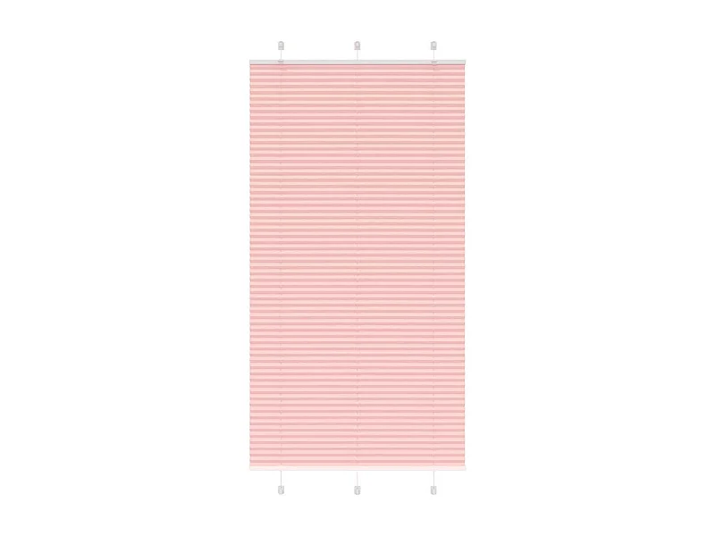 Rosa Plissada Cega 105x200 cm Largura Tecido 104,4cm Poliéster