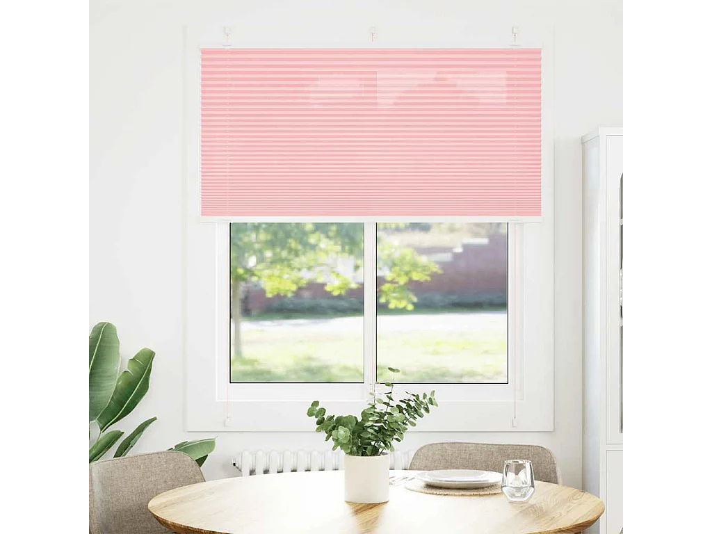 Estor Plisado rosa 120x100 cm Tela Ancho 119,4 cm Poliéster