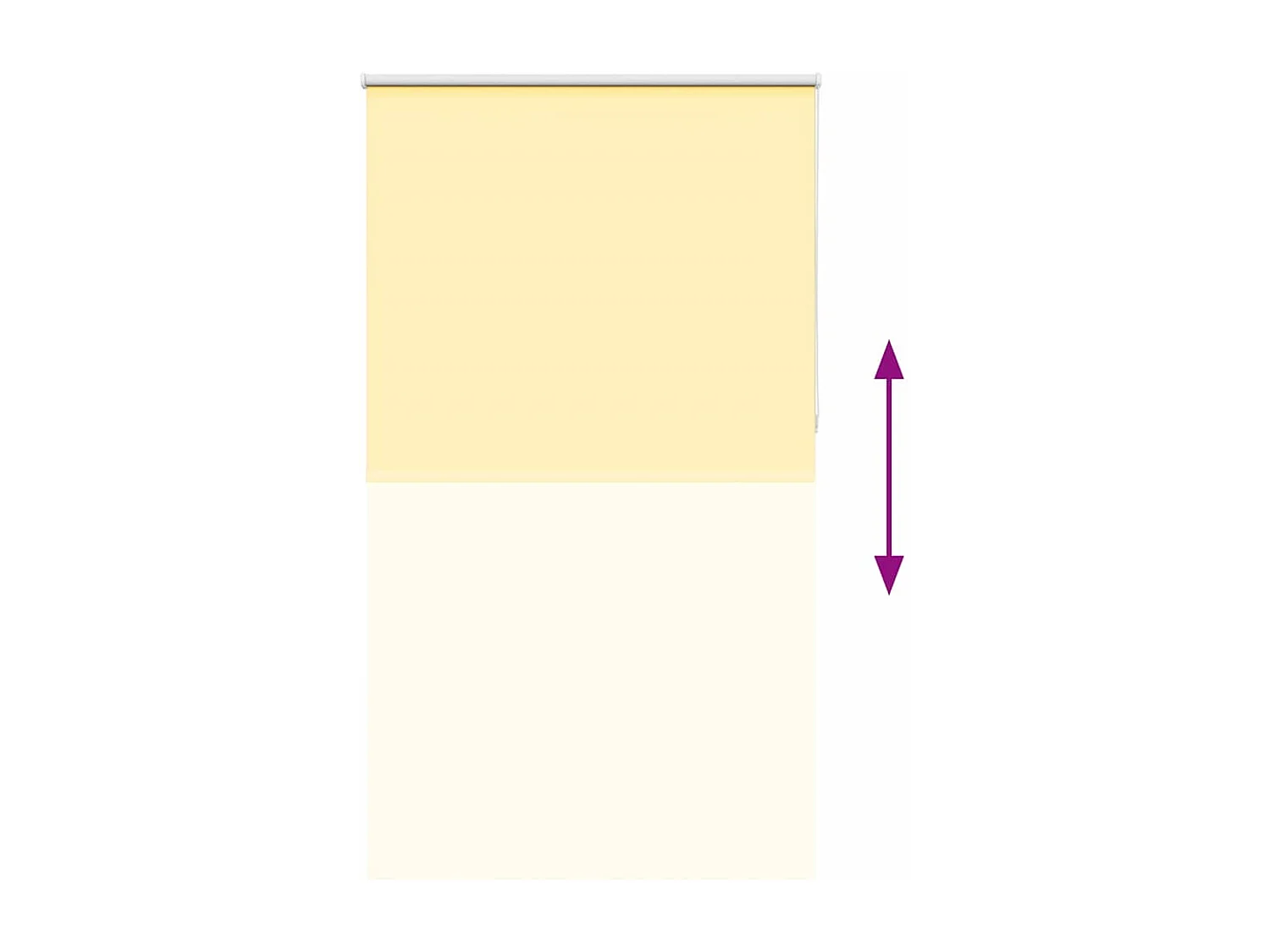 Estor Enrollable Opaco Amarillo 130x210 cm Tela Ancho 126,6cm