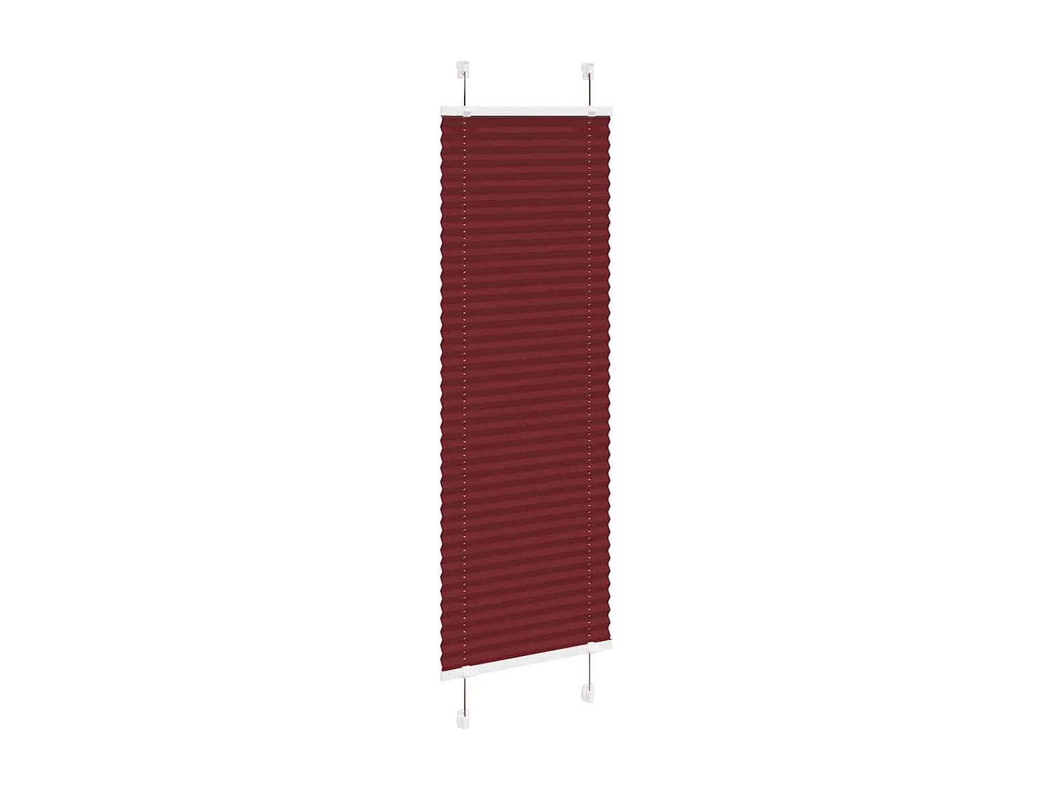 Store plissé rouge bordeaux 45x100 cm largeur du tissu 44,4 cm