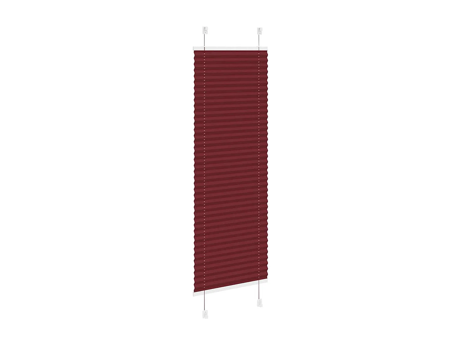 Store plissé rouge bordeaux 45x100 cm largeur du tissu 44,4 cm