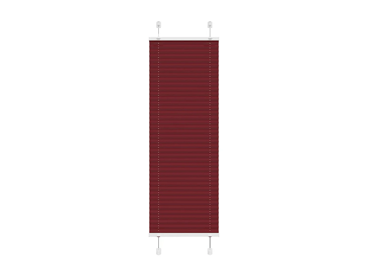 Store plissé rouge bordeaux 45x100 cm largeur du tissu 44,4 cm