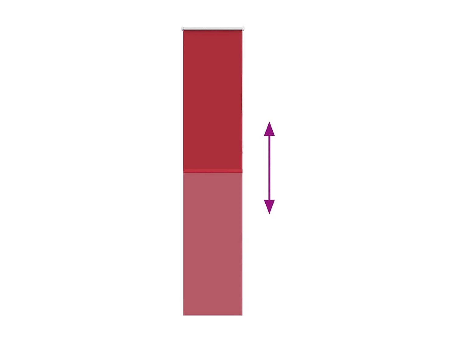 Estor Enrollable Opaco Rojo 60x230 cm Tela Ancho 55,7 cm