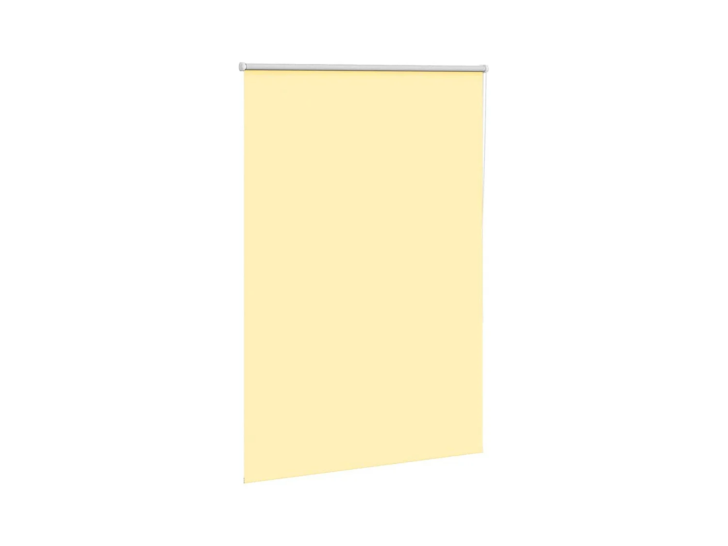 Store enrouleur occultant jaune largeur du tissu 110,7 cm
