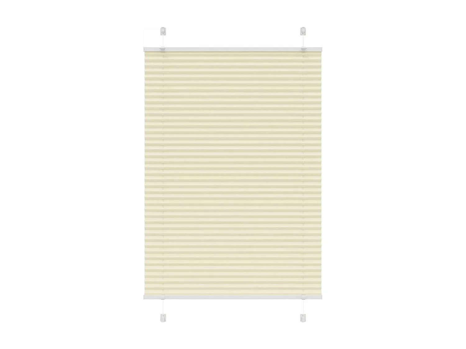 Store plissé crème 90x150 cm largeur du tissu 89,4 cm polyester