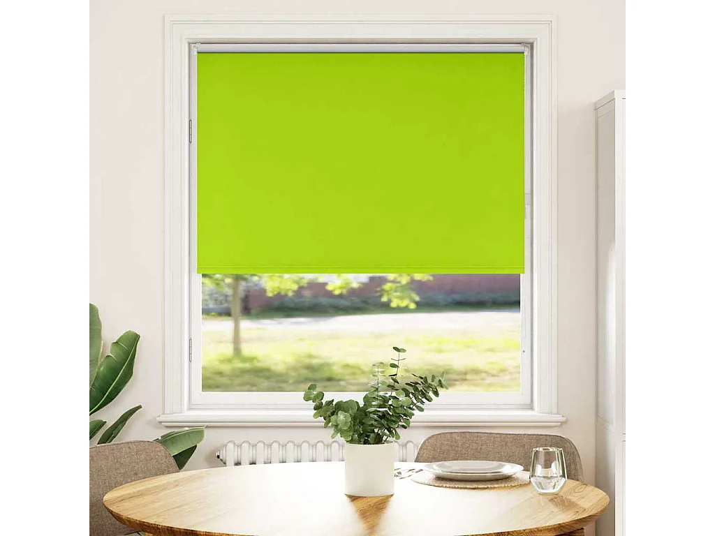 Estor Enrollable Opaco hojas verde 115x175cm Tela Ancho 110,7cm