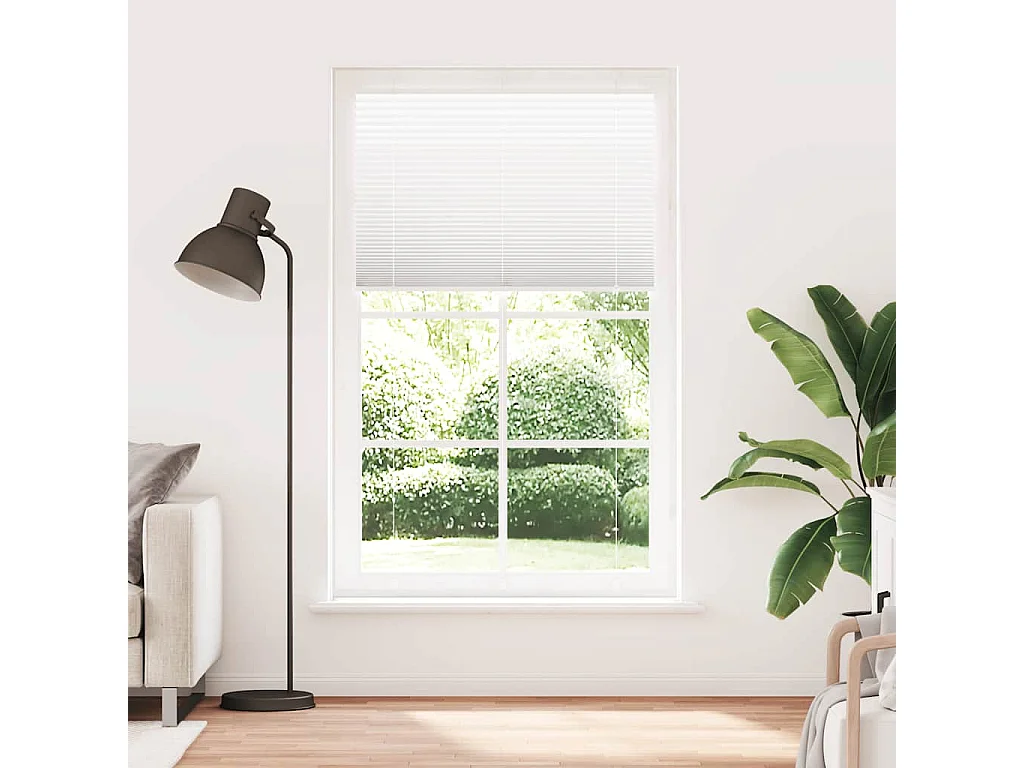 Store plissé blanc 120x200cm largeur du tissu 119,4cm polyester