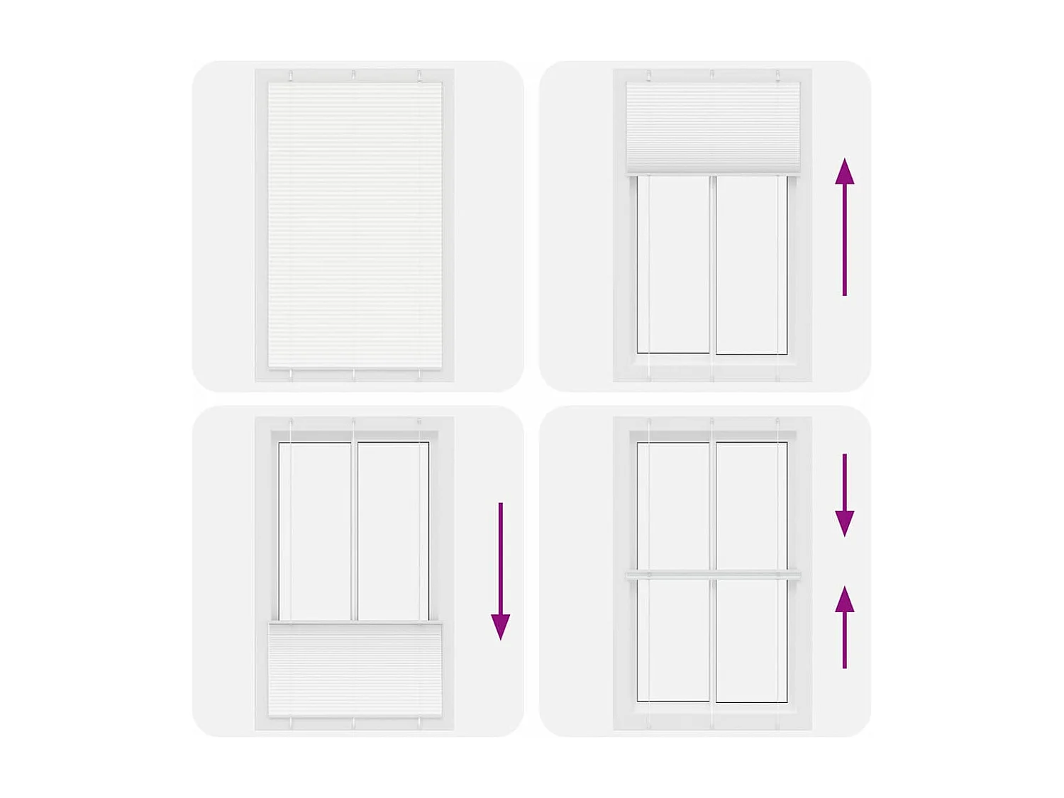 Store plissé blanc 120x200cm largeur du tissu 119,4cm polyester