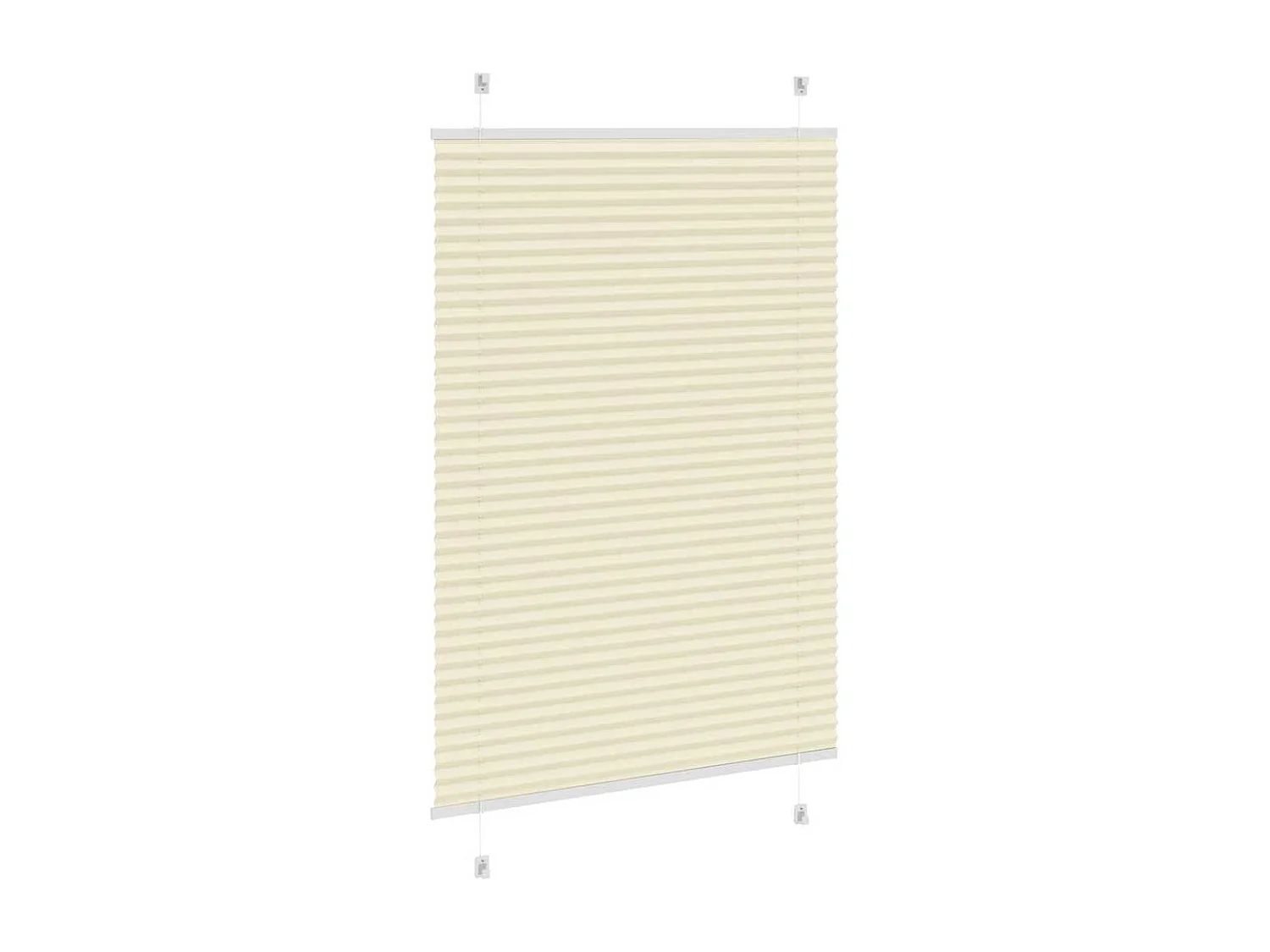 Store plissé crème 100x100 cm largeur du tissu 99,4cm polyester