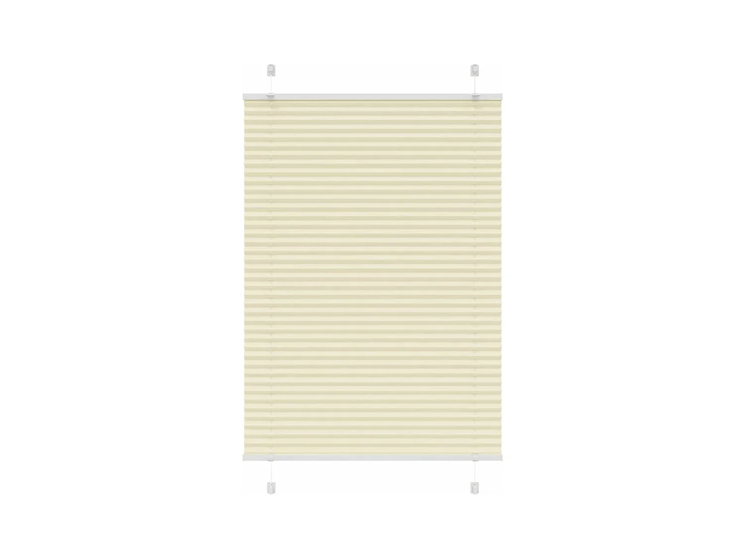 Store plissé crème 100x100 cm largeur du tissu 99,4cm polyester