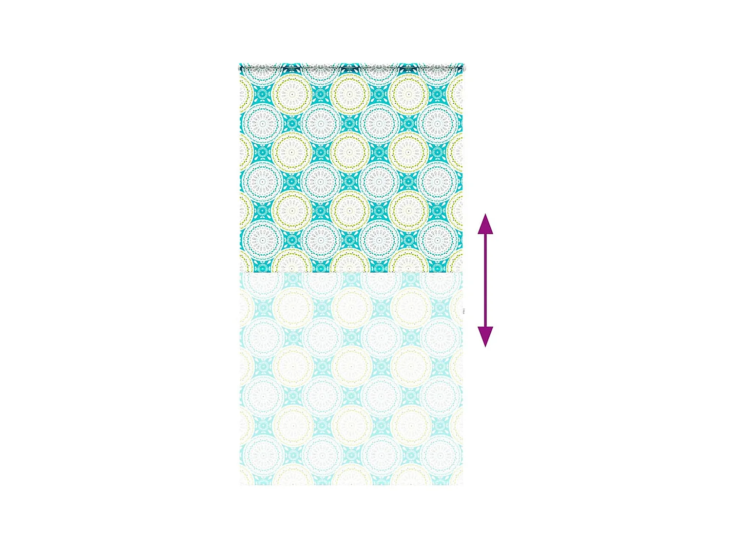 Doucherolgordijn met cassette 140x240 cm stofbreedte 136 cm
