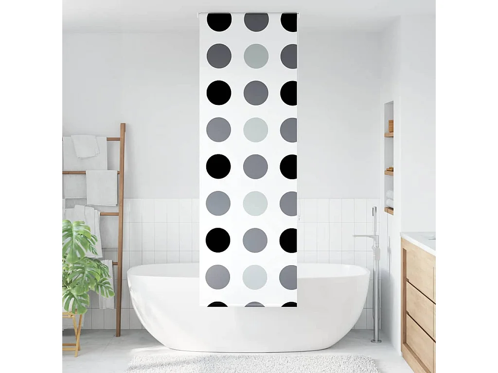 Estor enrollable para ducha tela 70x240 cm ancho 66 cm