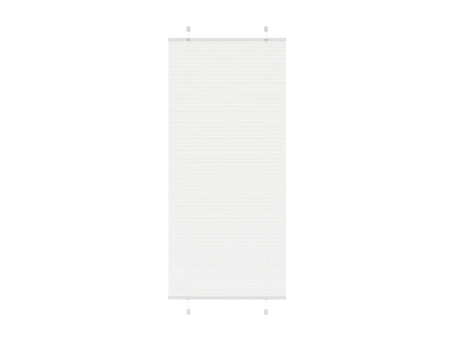 Store plissé blanc 90x200 cm largeur du tissu 89,4 cm polyester