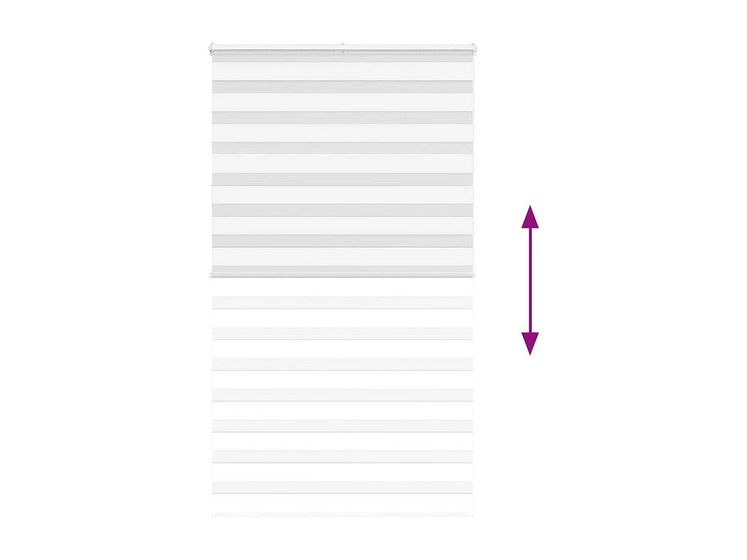 Store zèbre blanc 120x200 cm largeur du tissu 120,9cm polyester