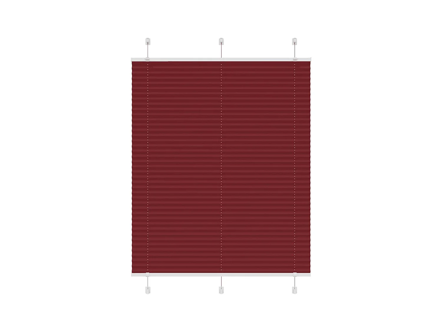 Store plissé rouge bordeaux 105x100 cm largeur du tissu 104,4cm