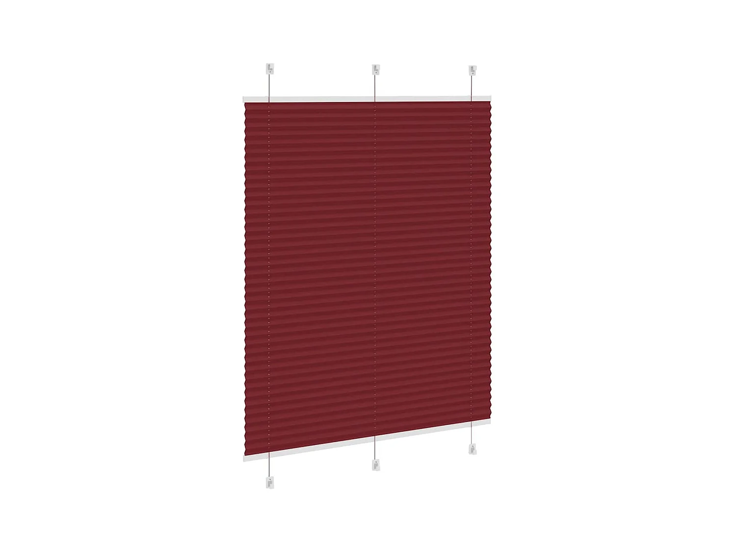 Store plissé rouge bordeaux 105x100 cm largeur du tissu 104,4cm