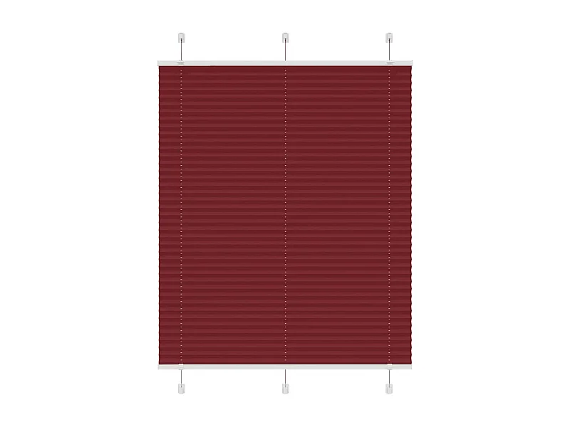 Store plissé rouge bordeaux 105x100 cm largeur du tissu 104,4cm