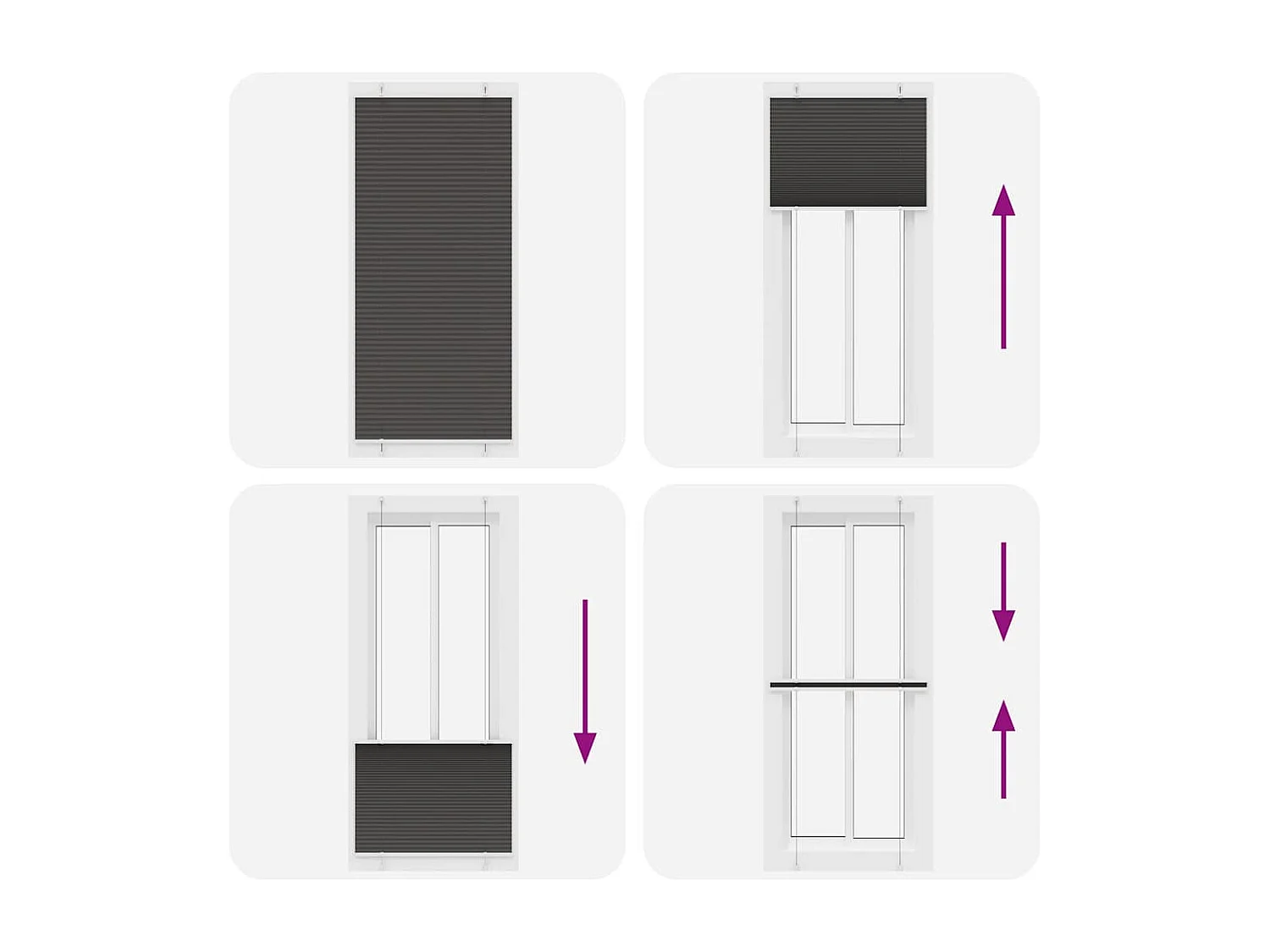 Store plissé noir 85x200 cm largeur du tissu 84,4 cm polyester