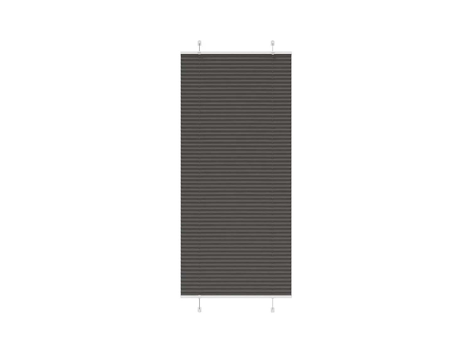 Store plissé noir 85x200 cm largeur du tissu 84,4 cm polyester