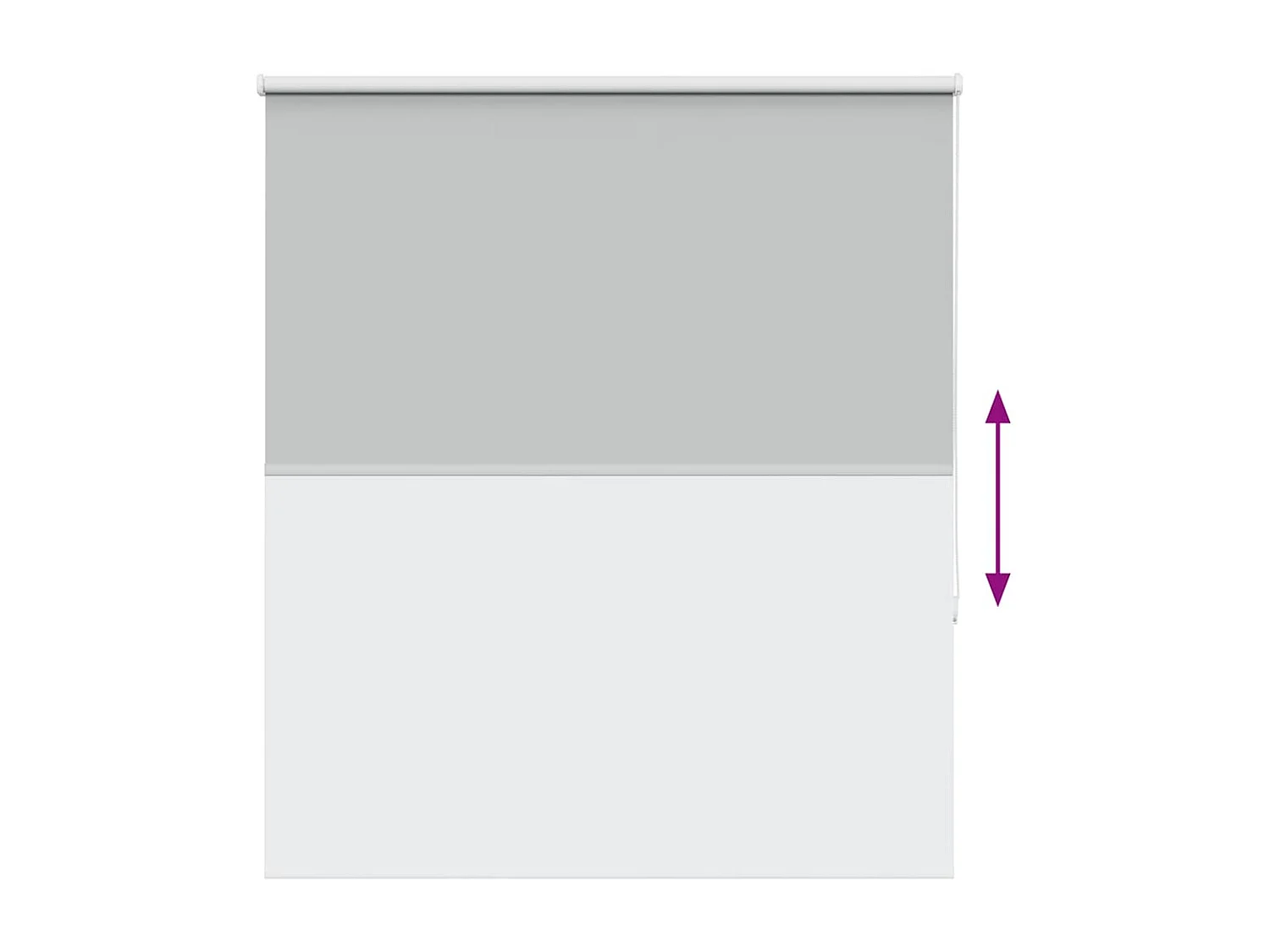 Estor Enrollable Opaco gris claro 130x150 cm Tela Ancho 126,6cm