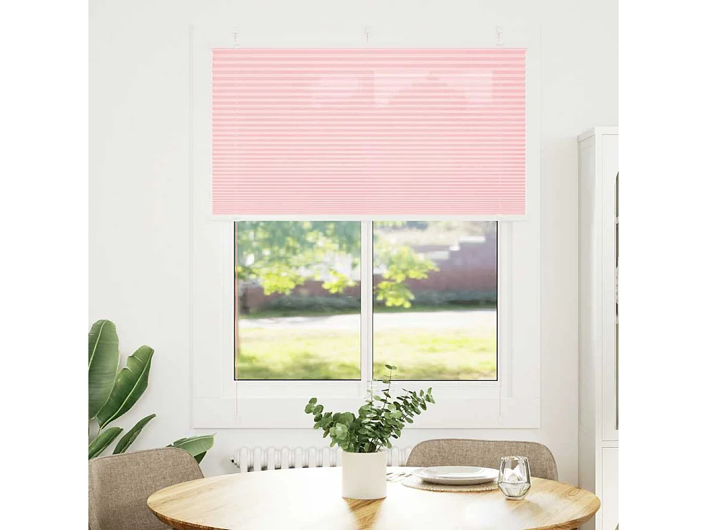 Store plissé rose 105x150 cm largeur du tissu 104,4cm polyester