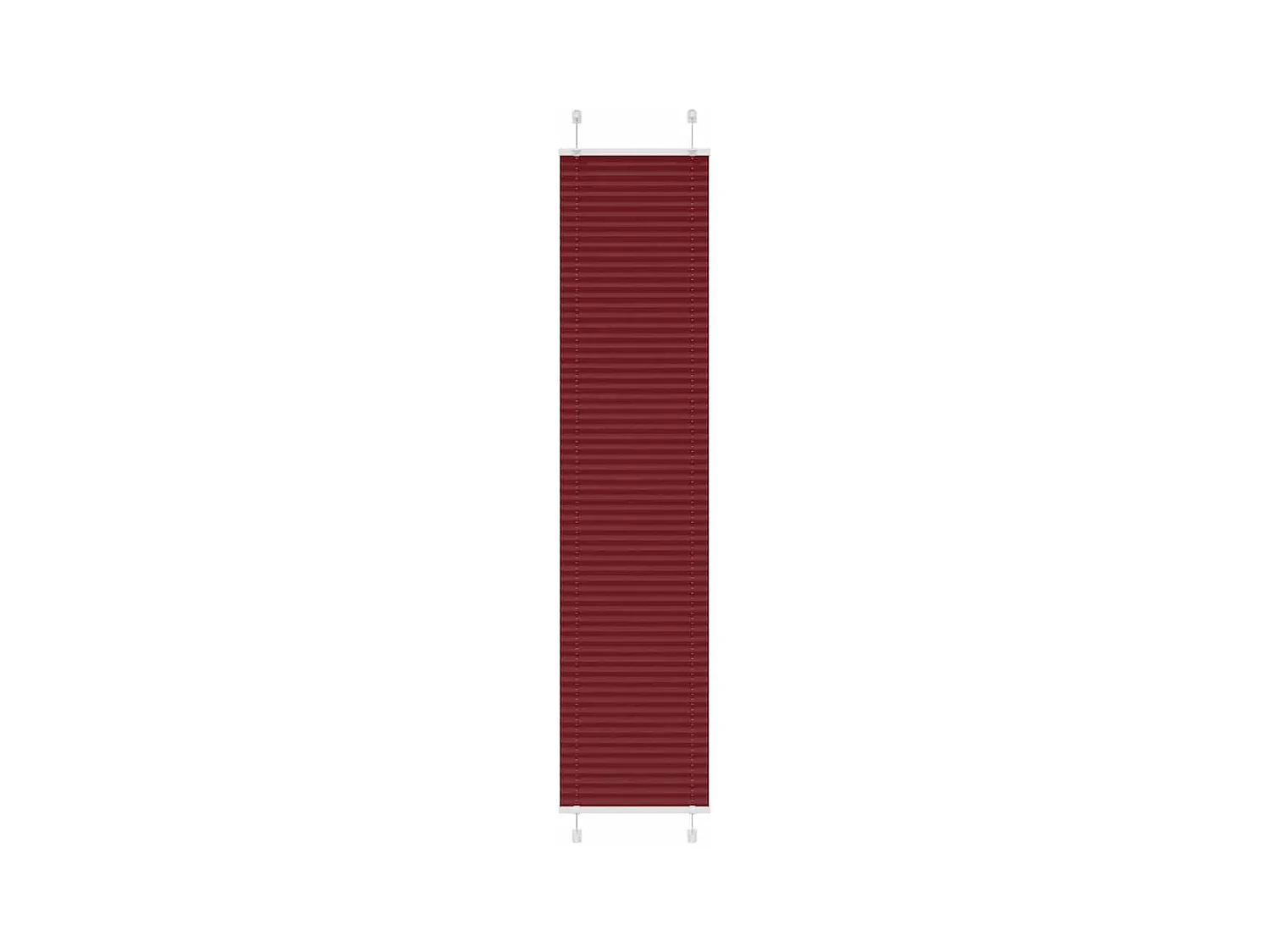 Store plissé rouge bordeaux 40x200 cm largeur du tissu 39,4 cm