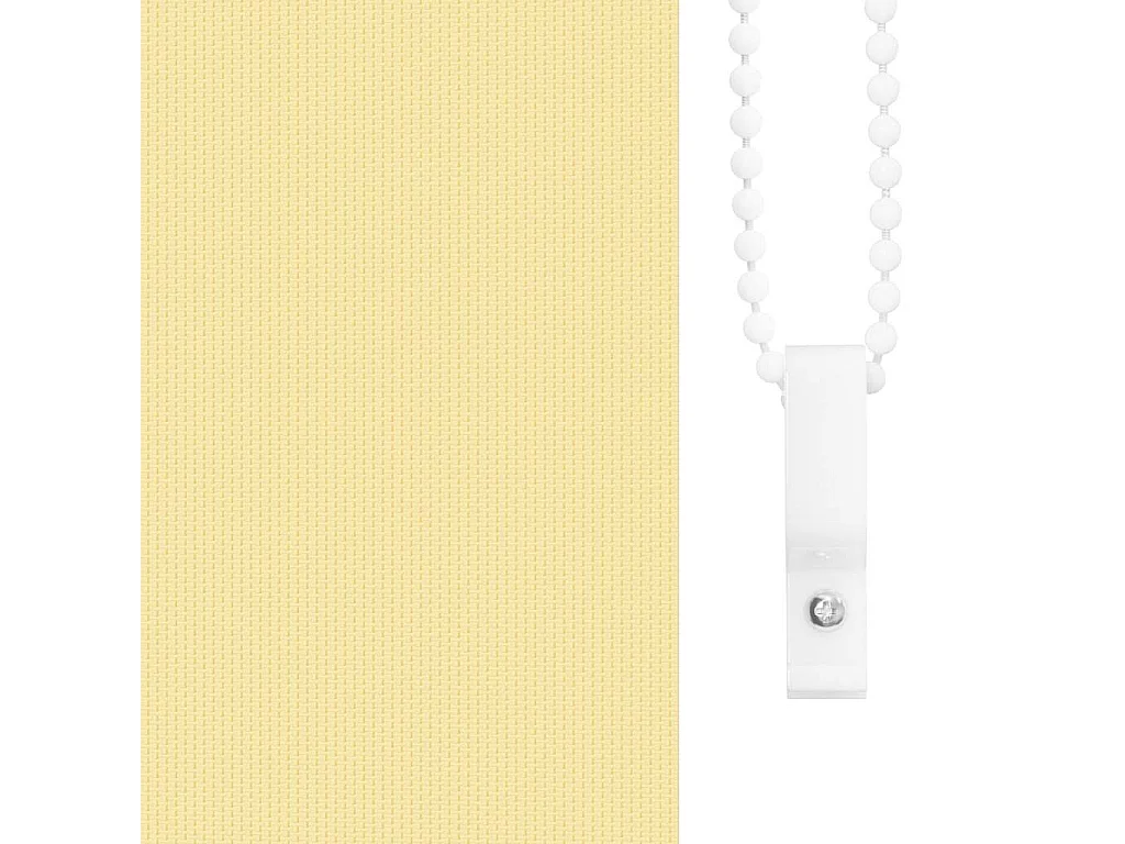 Store enrouleur occultant jaune largeur du tissu 161,6 cm