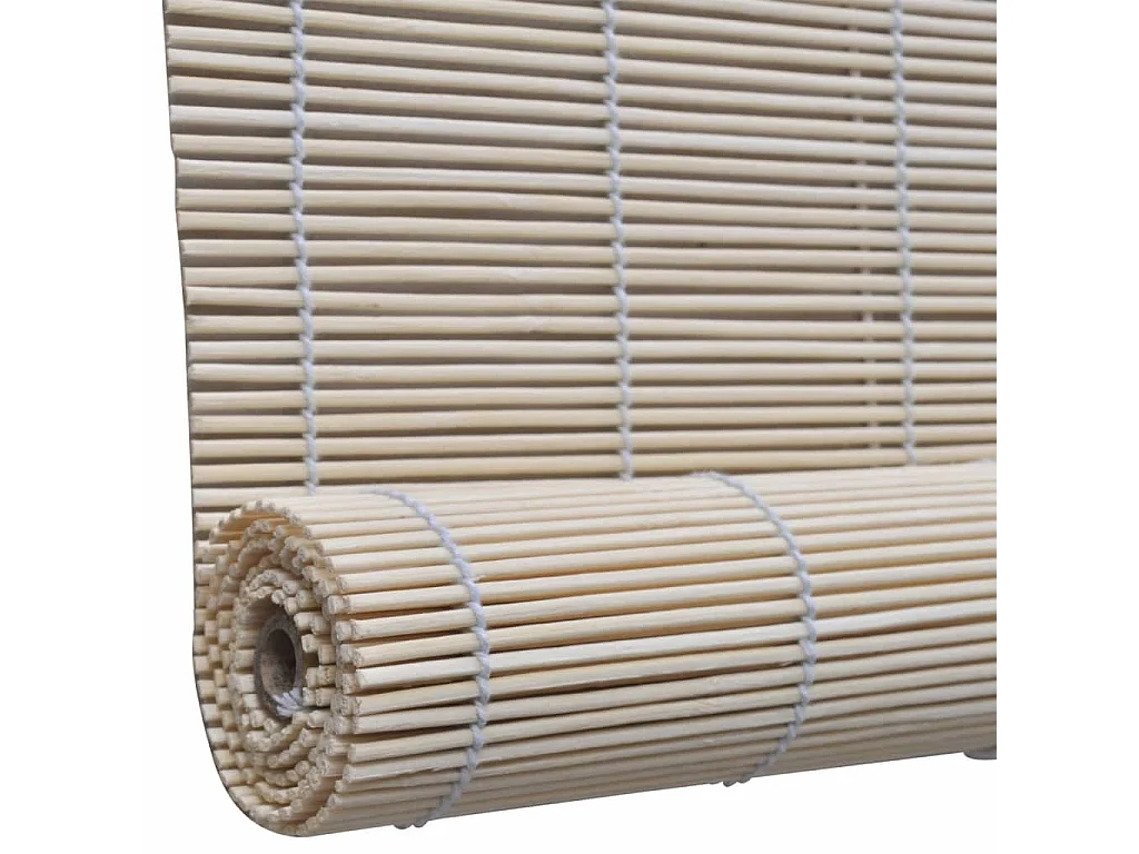 Estor enrollable de bambú natural 4 unidades 120x160 cm