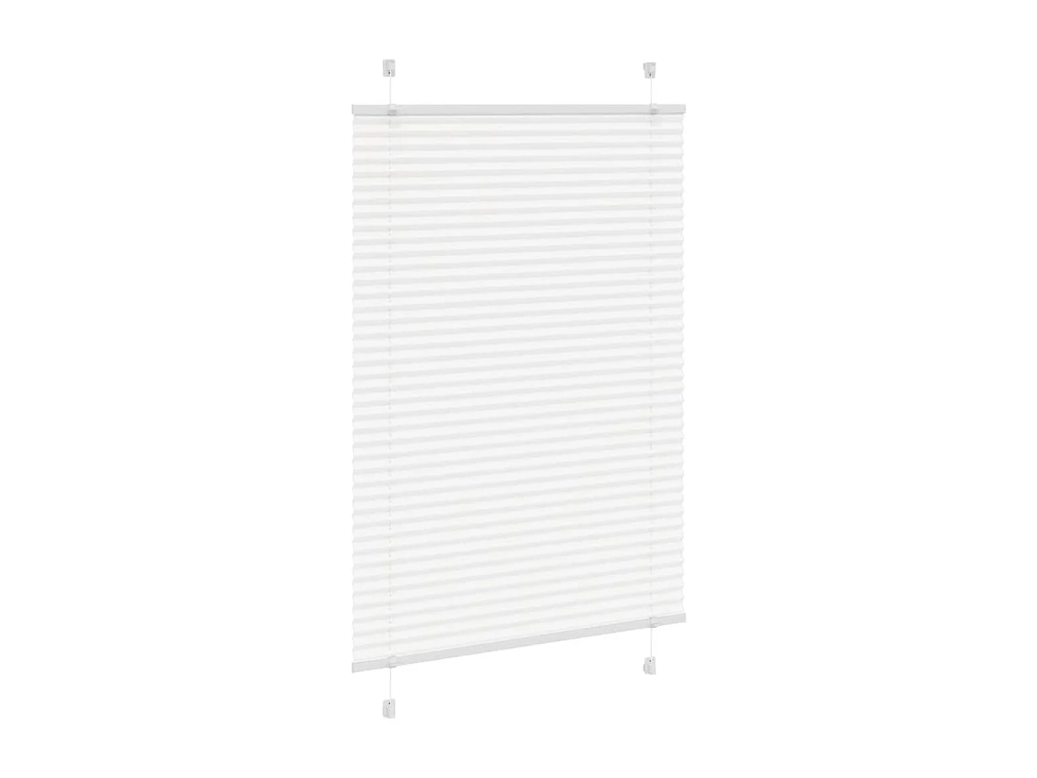 Store plissé blanc 95x100 cm largeur du tissu 94,4 cm polyester