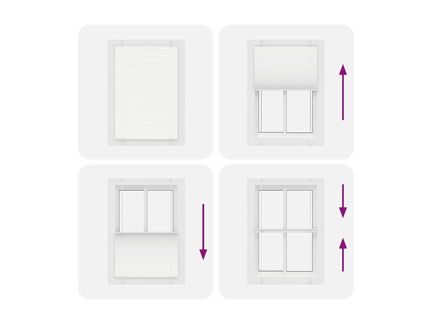 Store plissé blanc 95x100 cm largeur du tissu 94,4 cm polyester