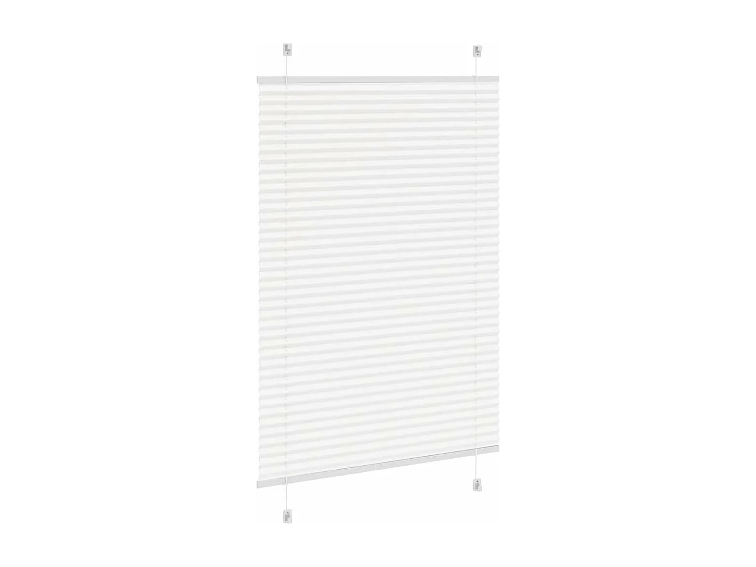 Store plissé blanc 95x100 cm largeur du tissu 94,4 cm polyester
