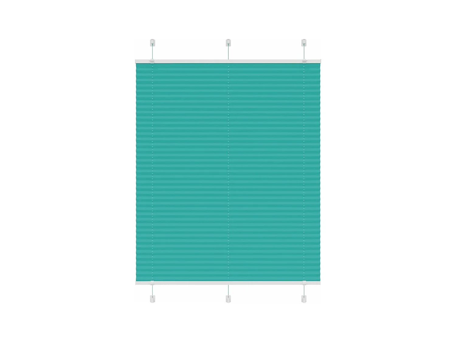 Plissé rolgordijn 105x100 cm stofbreedte 104,4cm petrol groen