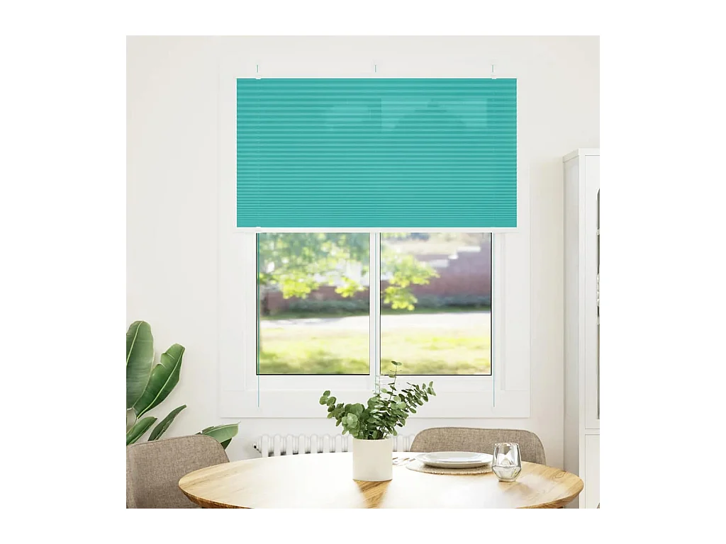 Plissé rolgordijn 105x100 cm stofbreedte 104,4cm petrol groen