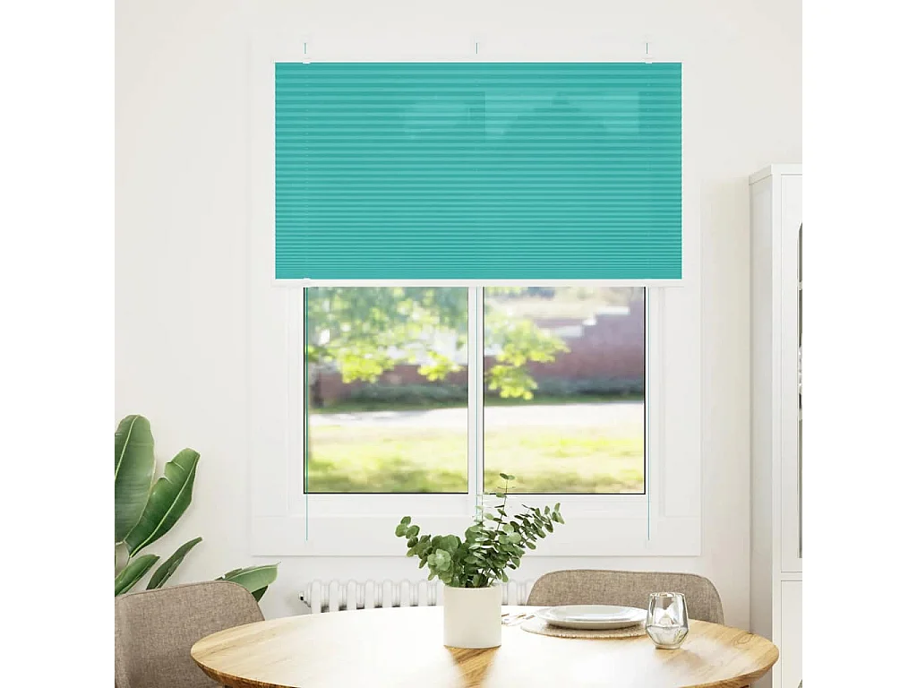 Estor Plisado verde petróleo 105x100 cm Tela Ancho 104,4 cm