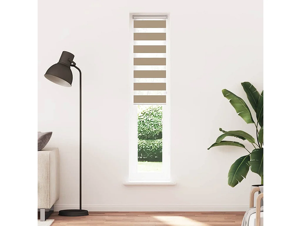 Zebra Blind 45x200 cm stofbreedte 40,9 cm polyester zandbruin