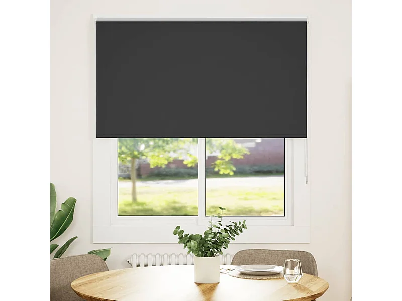 Estor Enrollable Opaco negro 130x130 cm Tela Ancho 126,6 cm