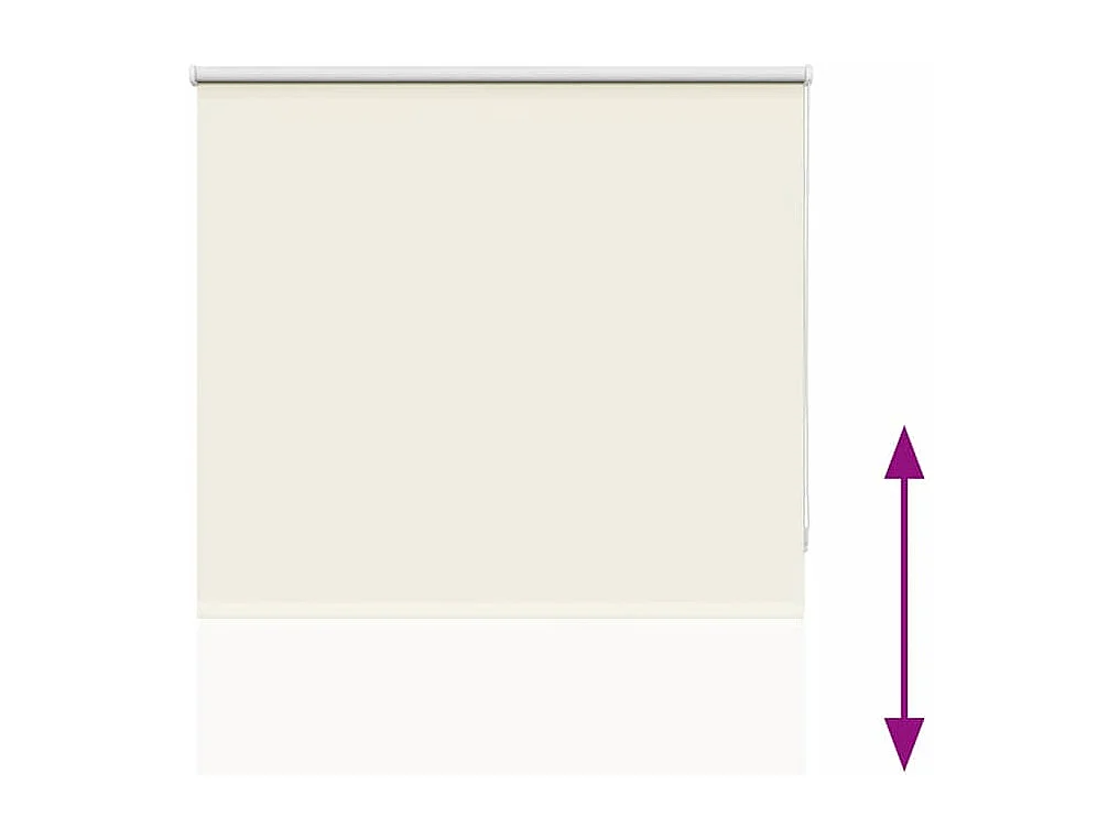 Estor Enrollable Opaco Blanco Roto 135x230cm Tela Ancho 131,6cm