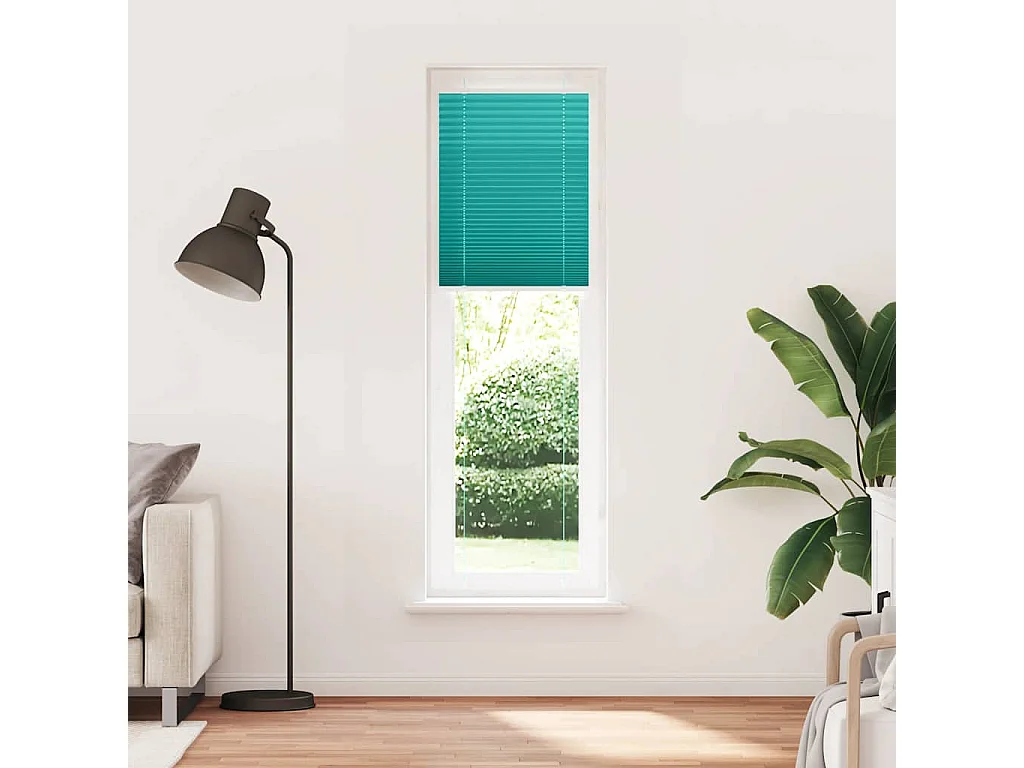 Gasolina verde Plissada Cega 60x200 cm Largura Tecido 59,4 cm