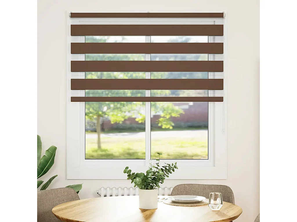 Cortina de zebra 135x150 cm largura do tecido 130,9cm poliéster