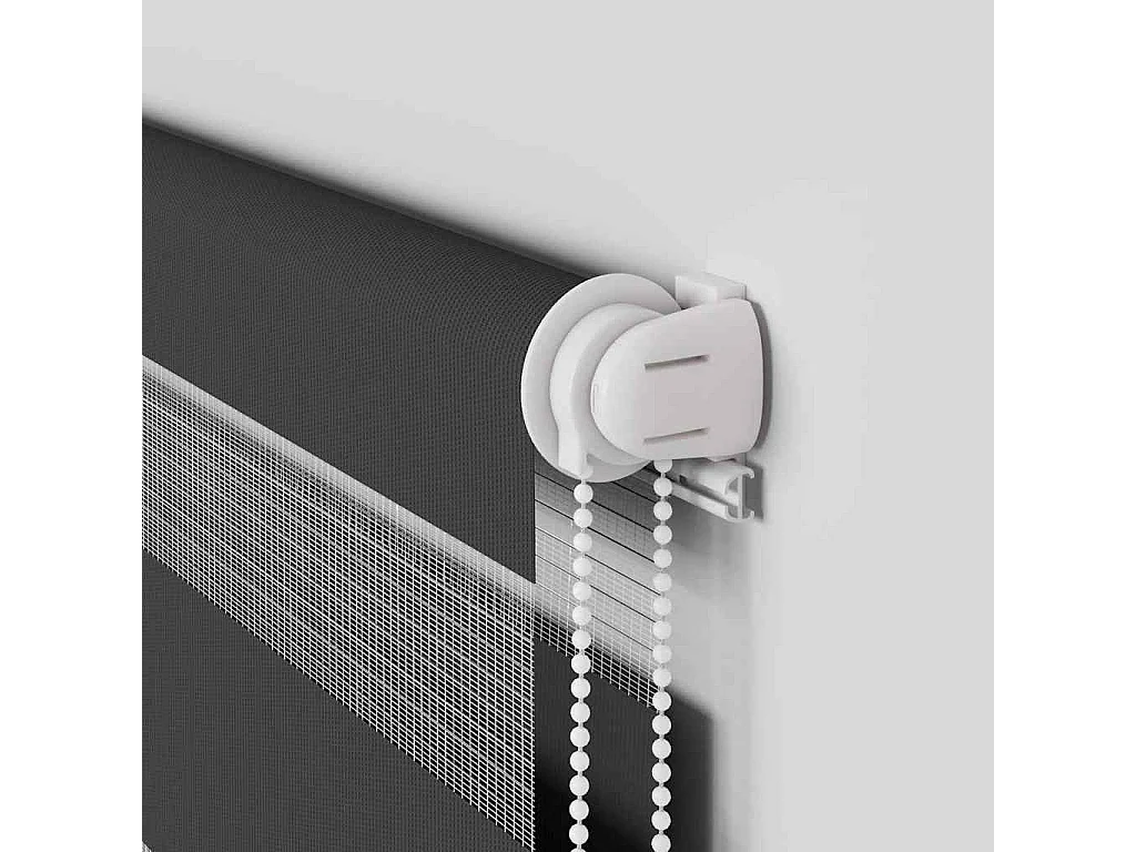 Store zèbre noir 155x200 cm largeur du tissu 150,9 cm polyester