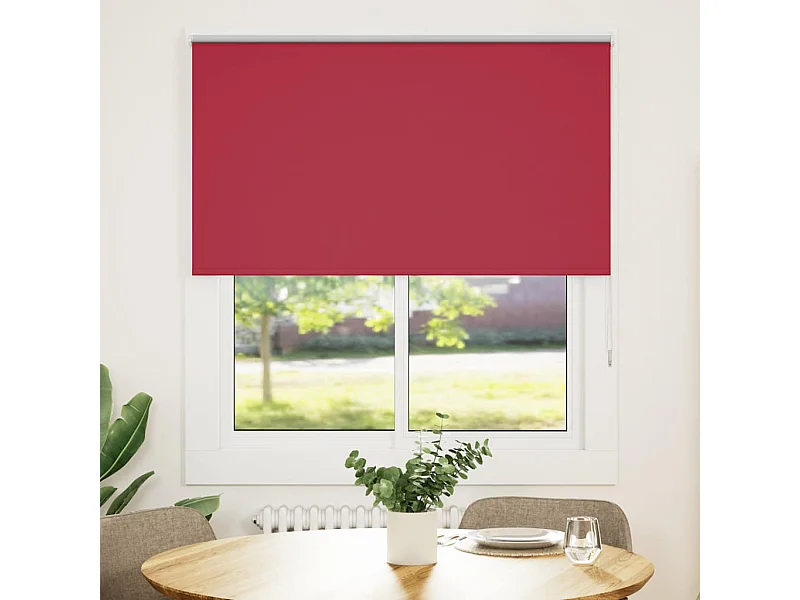 Store enrouleur occultant rouge largeur du tissu 116,6 cm