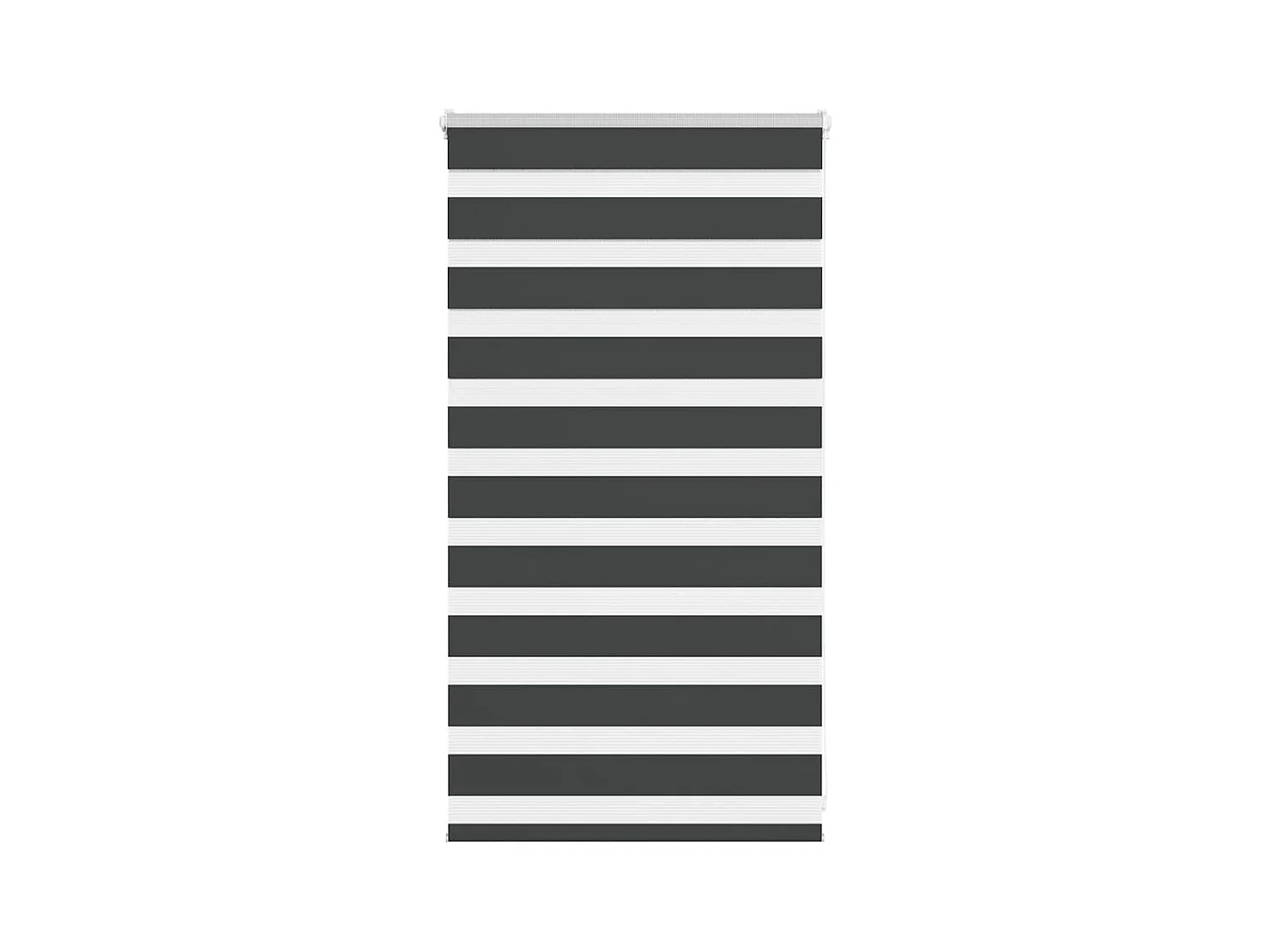 Zebra rolgordijn 80x100 cm stofbreedte 75,9 cm zwart