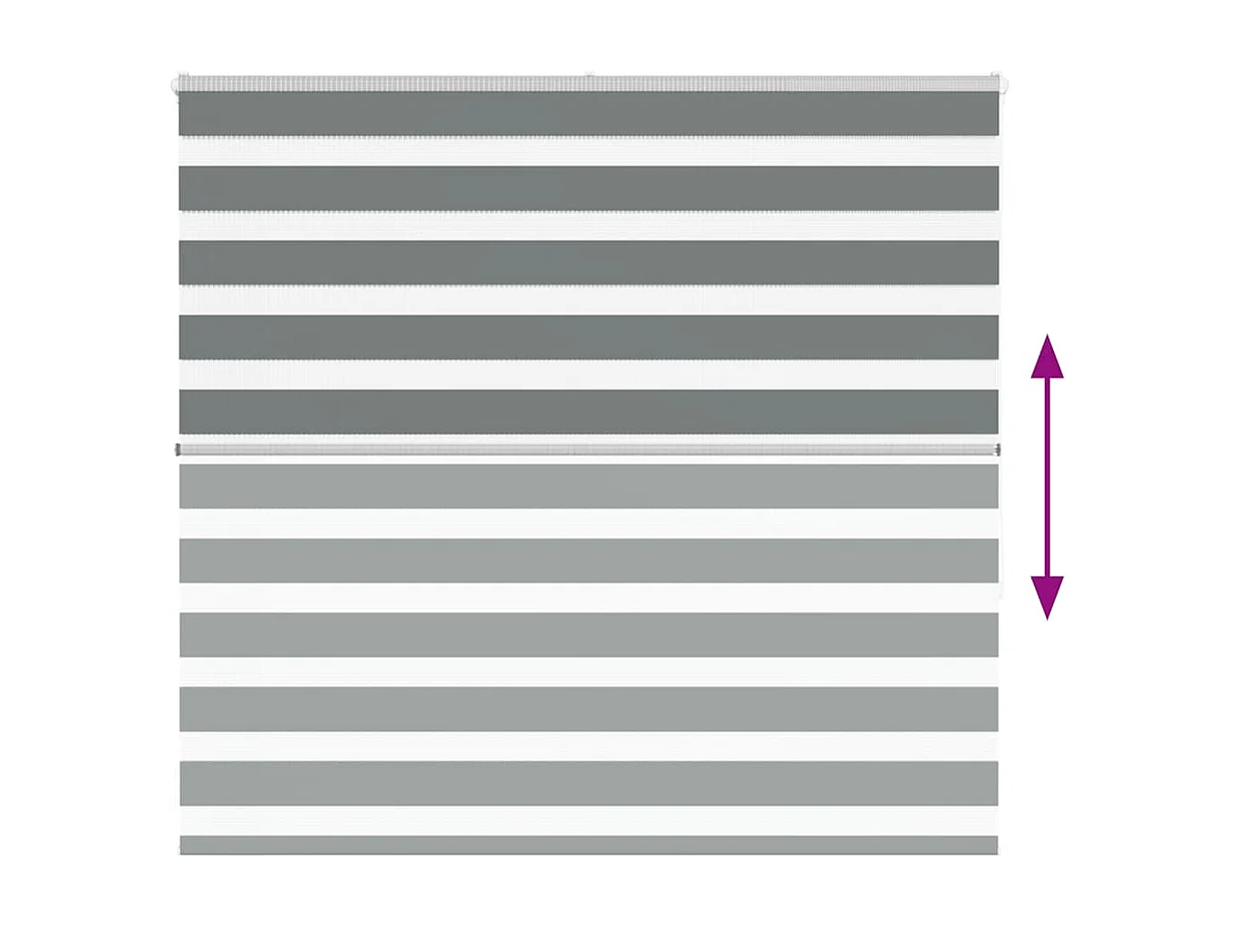 Store zèbre gris foncé largeur du tissu 155,9 cm polyester