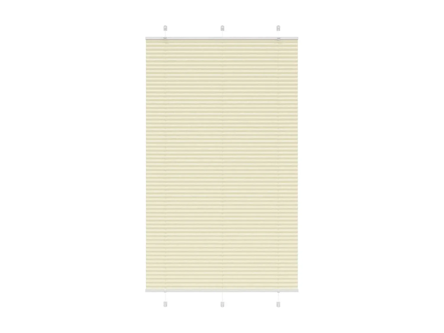 Plissado Cego Creme 120x200 cm Largura Tecido 119,4cm Poliéster