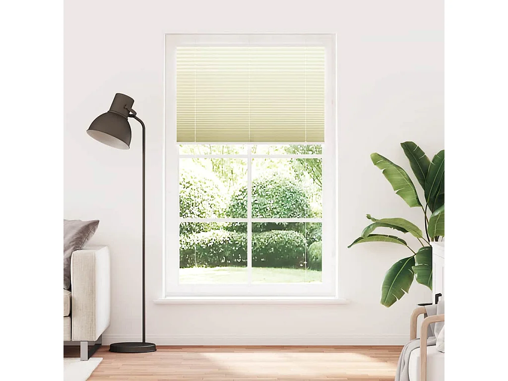 Store plissé crème 120x200cm largeur du tissu 119,4cm polyester