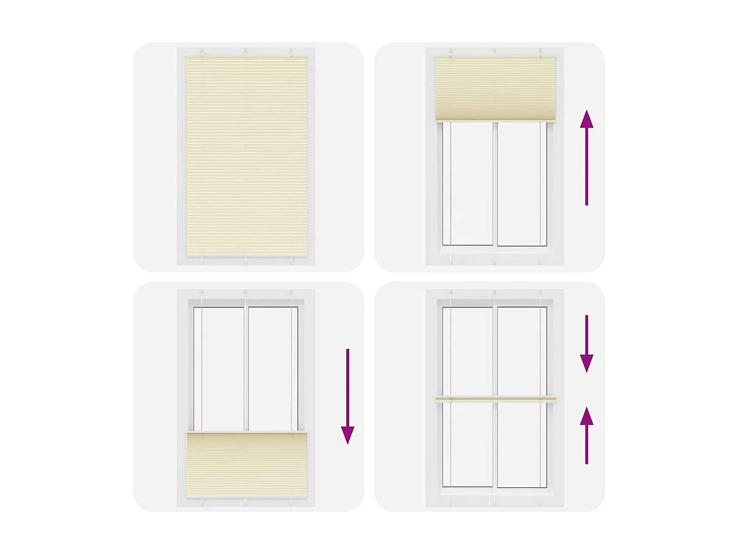 Store plissé crème 120x200cm largeur du tissu 119,4cm polyester